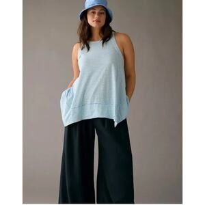 PILCRO Swing Tank Size M Stripes Handkerchief Hem Nautical Coastal‎ Cotton Beach